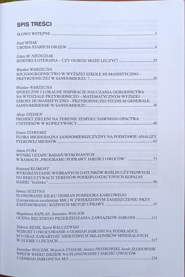 Ogrodnictwo Ziemi Sandomierskiej - nauka dla praktyki- • Materiały konferencyjne 2005