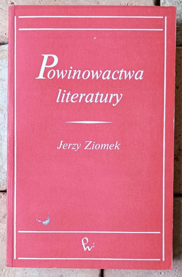 Jerzy Ziomek Powinowactwa literatury - okładka