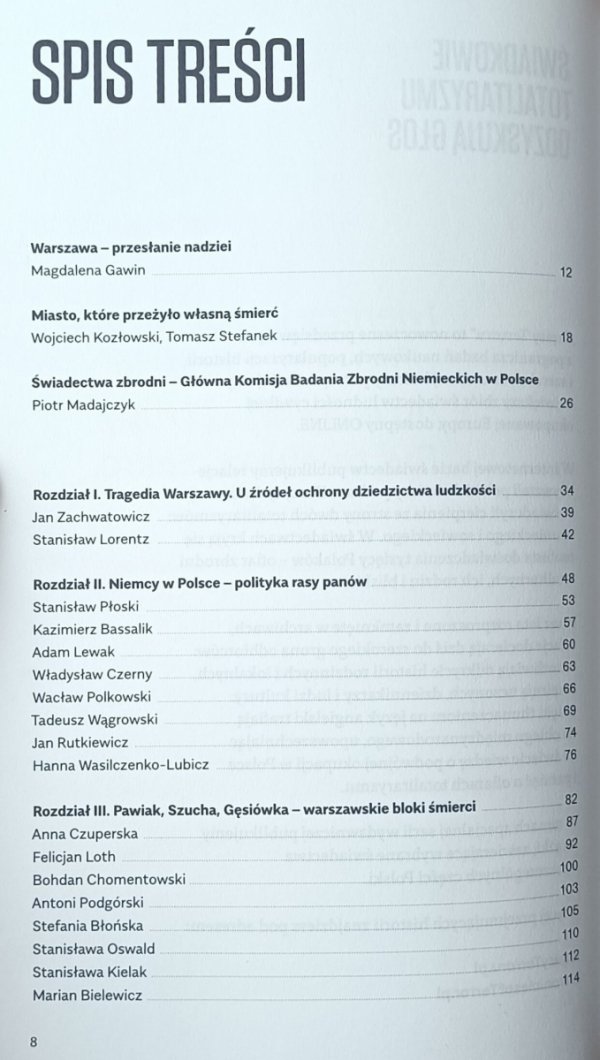 Zapisy terroru Warszawa - 41. sesja Komitetu Światowego Dziedzictwa UNESCO - spis treści