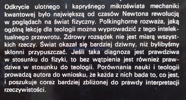 John Polkinghorne Rozum i rzeczywistość. Związki między nauką a teologią
