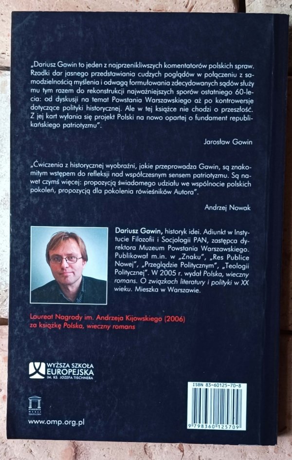 Dariusz Gawin  Blask i gorycz wolności - okładka