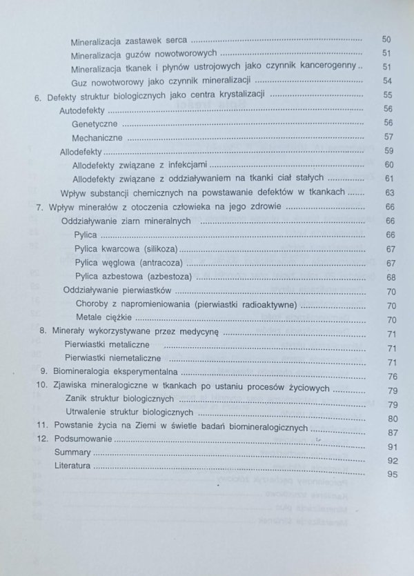 Maciej Pawlikowski - Sekrety mineralizacji tkanek - spis treści