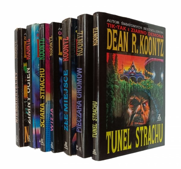 Dean Koontz x7 • Tunel strachu - Wizja - Nieśmiertelny - Zimny ogień i inne - okładka
