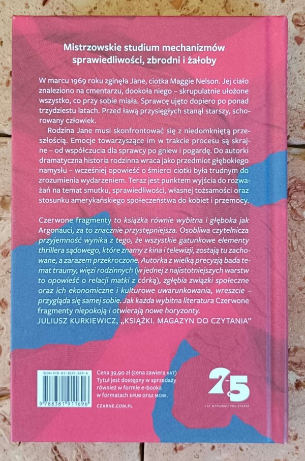 Maggie Nelson - Czerwone fragmenty. Autobiografia procesu - okładka