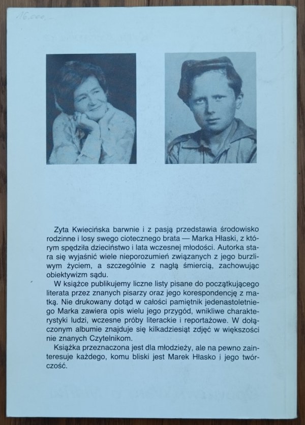 Zyta Kwiecińska • Opowiem Wam o Marku [Marek Hłasko]