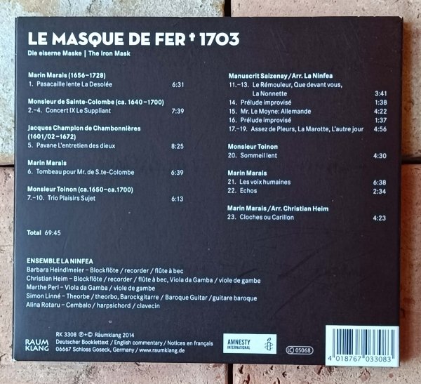 La Ninfea - Le Masque de Fer - CD