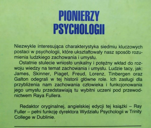 red. Ray Fuller Pionierzy psychologii. 7 historycznych portretów