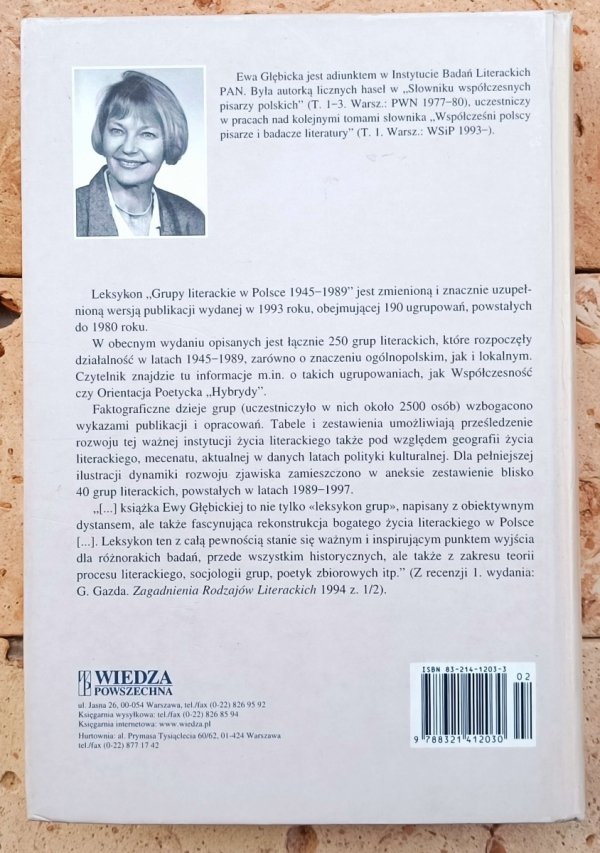 Ewa Jolanta Głębicka  Leksykon - grupy literackie w Polsce 1945-1989 - okładka