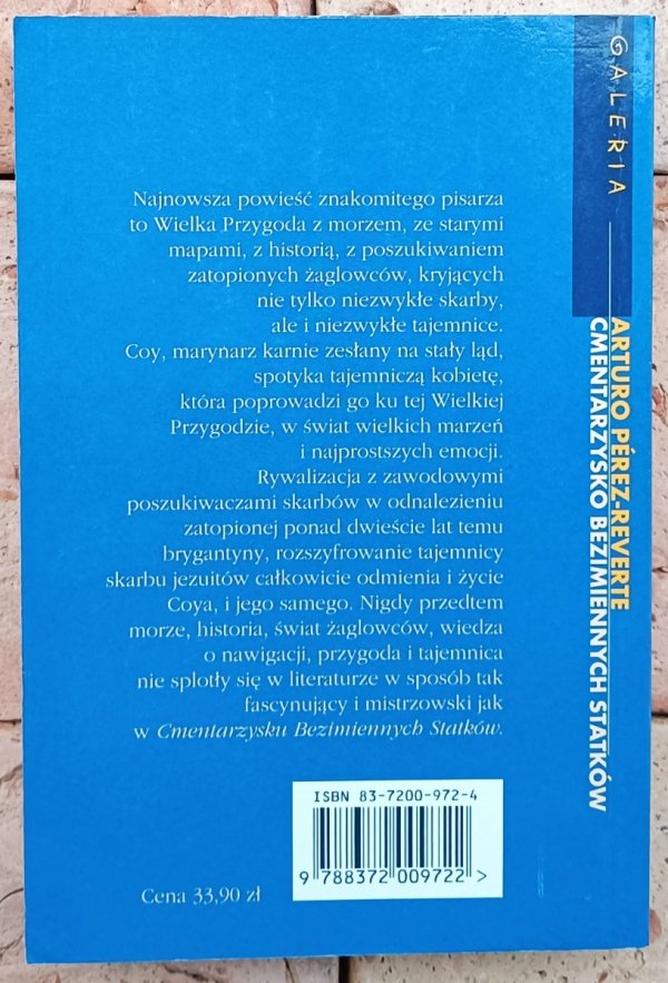 Arturo Perez Reverte Cmentarzysko bezimiennych statków - okladka