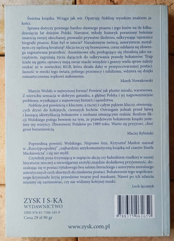 Marcin Wolski  Noblista - okładka