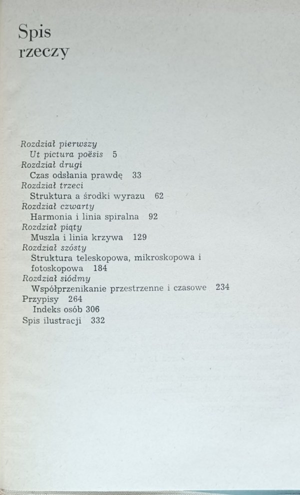 Mario Praz • MNEMOSYNE. Rzecz o powinowactwie literatury i sztuk plastycznych - spis treści