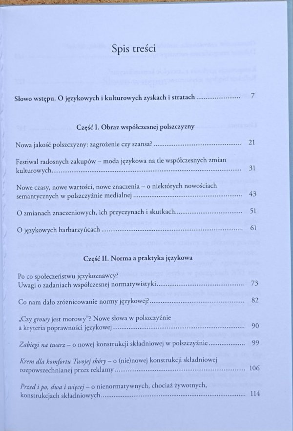 Ewa Kołodziejek • Nowe, nowsze, najnowsze. O zmianach ws współczesnej polszczyźnie - spis treści