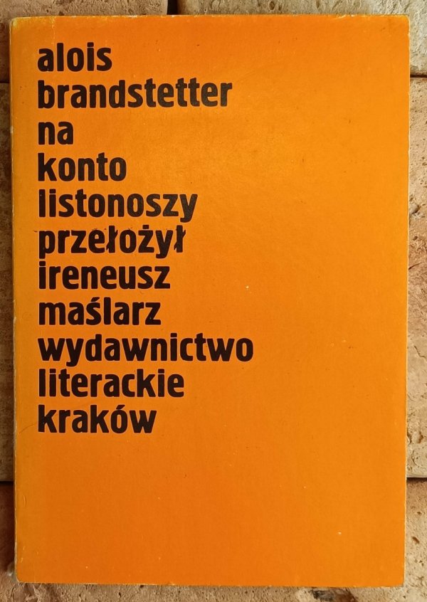 Alois Brandstetter Na konto listonoszy - okładka