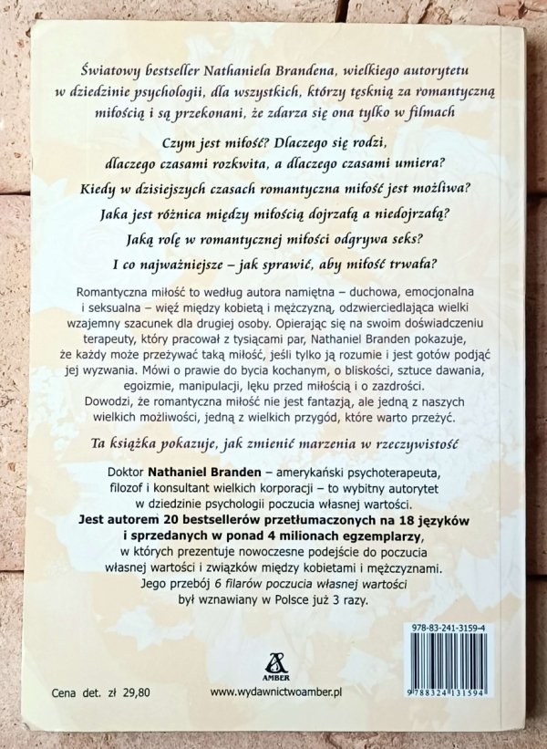 Nathaniel Branden Psychologia romantycznej miłości - okładka