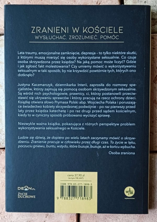 Justyna Kaczmarczyk  Zranieni. Rozmowy o wykorzystywaniu seksualnym w Kościele - okładka