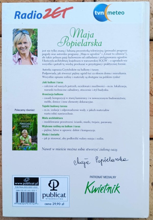 Maja Popielarska Balkon i taras. Zielona oaza - okladka