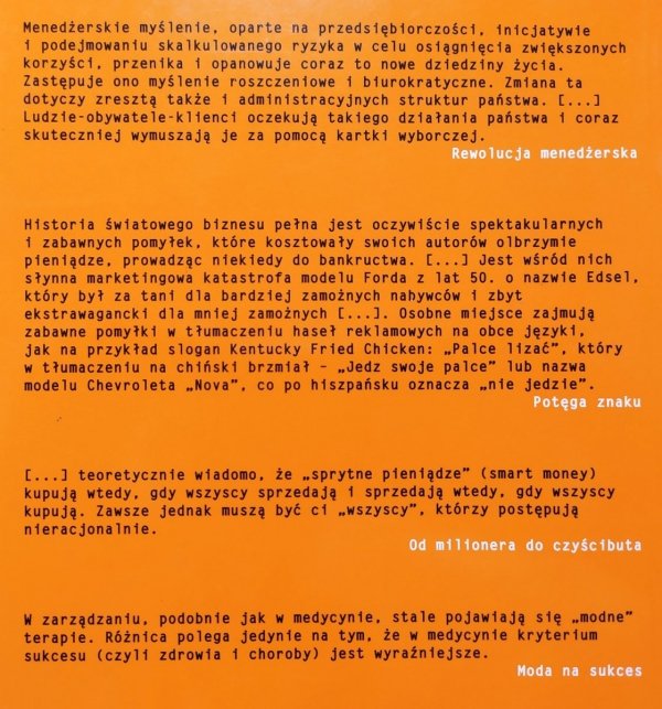 Andrzej K. Koźmiński  Koniec świata menedżerów - okładka
