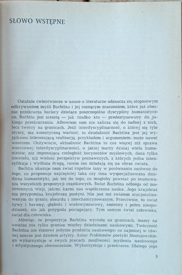 Bachtin. Dialog - język - literatura - słowo wstępne