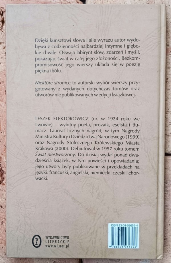 Leszek Elektorowicz • Niektóre stronice. Wiersze wybrane
