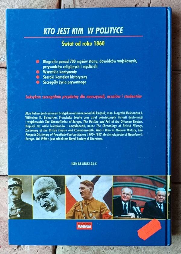 Alan Palmer • Kto jest kim w polityce | Świat od roku 1860 - okładka
