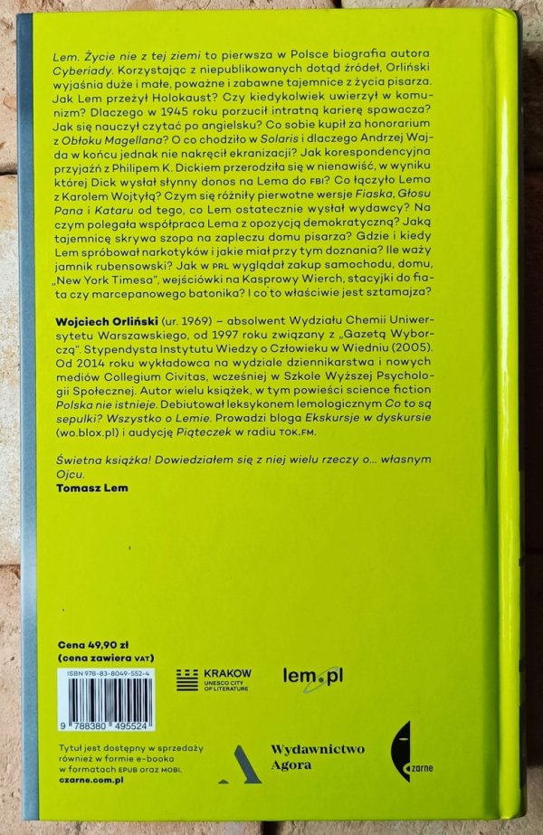 Wojciech Orliński • Lem. Życie nie z tej ziemi - okładka