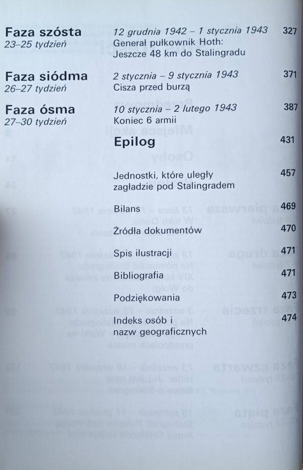 Janusz Piekałkiewicz Stalingrad. Anatomia bitwy - spis treści