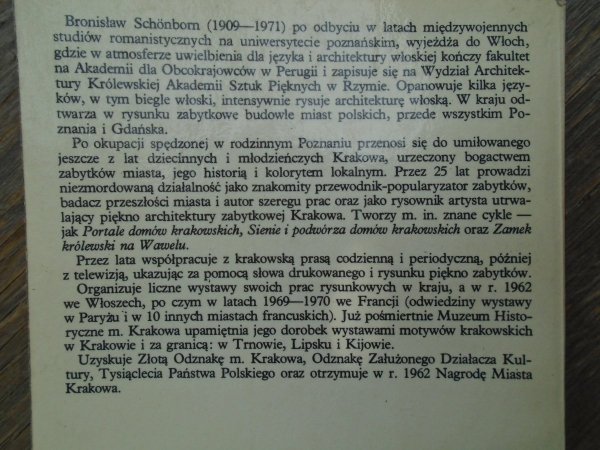 Bronisław Schonborn • Oglądamy Kraków - okładka