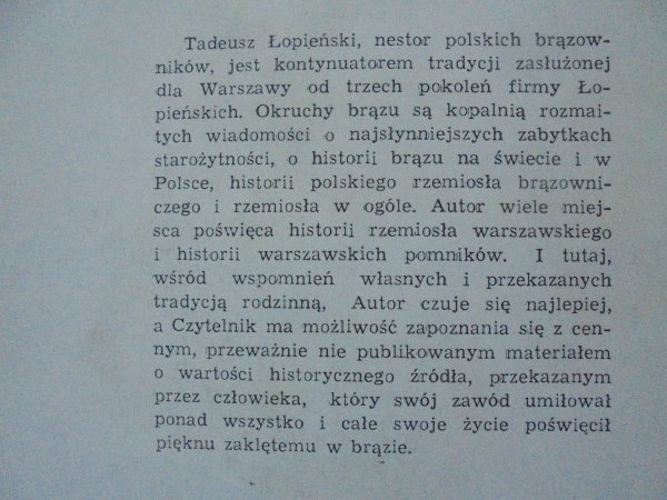 Tadeusz Łopieński • Okruchy brązu