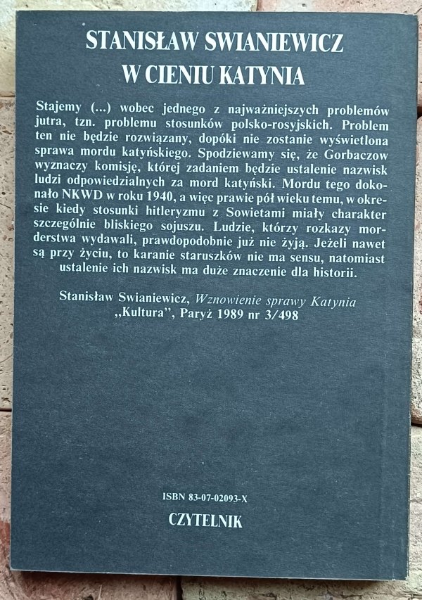 Stanisław Swianiewicz - W cieniu Katynia