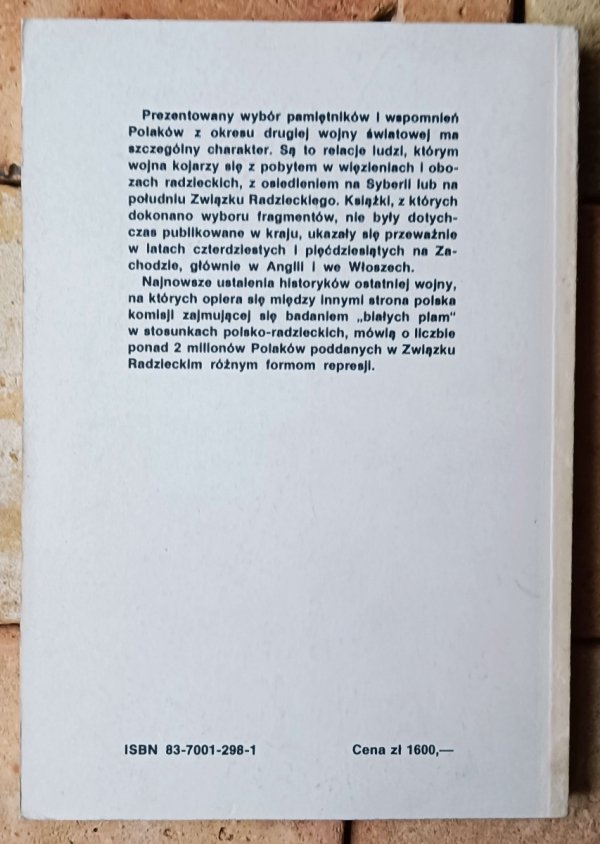 My deportowani Łagry - wspomnienia [Obertyńska, Herling-Grudziński, Czapski i inni] - okładka
