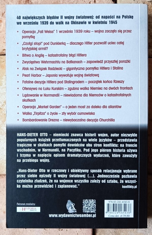 Hans-Dieter Otto • Fatalne decyzje w II Wojnie Światowej - okładka