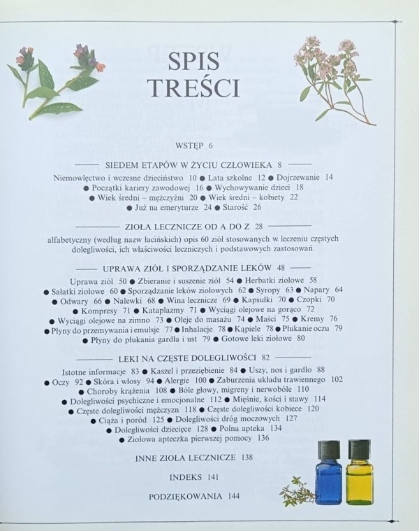 Penelope Ody Zioła w domu - spis tresci