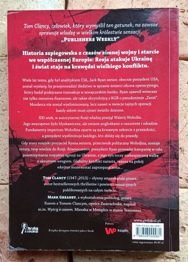 Tom Clancy - Zwierzchnik - okładka