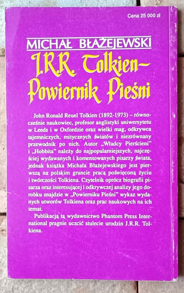 Michał Błażejewski • J.R.R. Tolkien - Powiernik Pieśni  - okładka