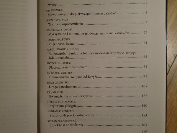 antologia • Ku jedności świata [Elzenberg, Kępiński, Tischner, Stróżewski, Swieżawski, Nowosielski, Miłosz, Gadacz, Heller]