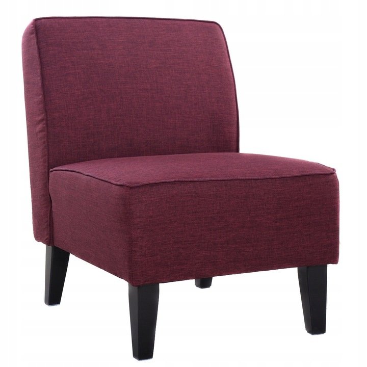 Fotel tapicerowany fioletowy COSTWAY