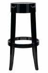 Krzesło barowe CHARLES 76 czarne - poliwęglan