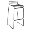 Krzesło barowe ROD SOFT czarne - czarna poduszka, metal