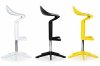 Krzesło barowe BENT czarny - z regulacją wysokości, polipropylen