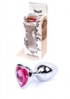 Plug-Jewellery Silver  Heart PLUG- Pink