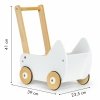 Drewniany wózek dla lalek pchacz chodzik ECOTOYS