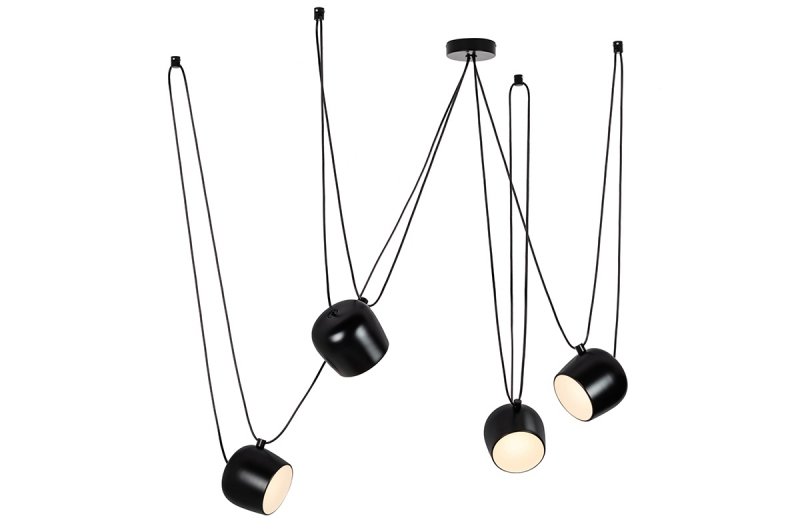 Lampa wisząca EYE 4 czarna - LED, aluminium