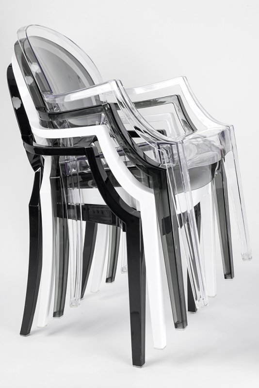 Krzesło LOUIS dymione - poliwęglan