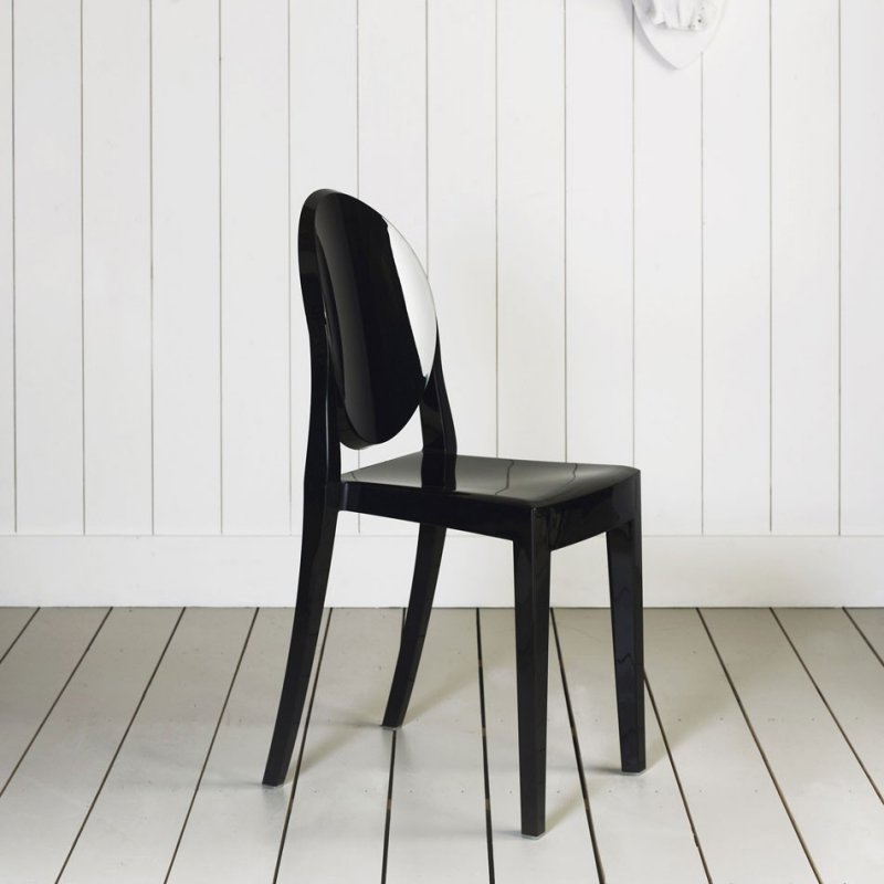 Krzesło VICTORIA czarne - poliwęglan