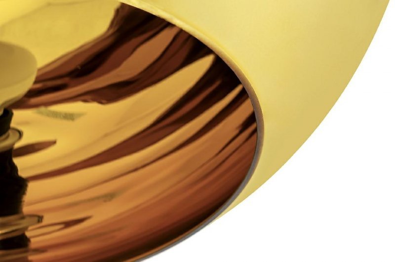 Lampa wisząca BOLLA UP GOLD 30 złota - szkło metalizowane