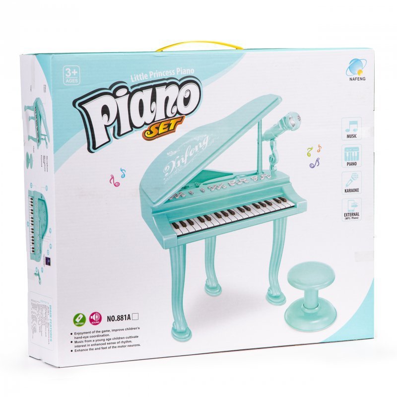 Fortepian organki keyboard pianino z mikrofonem mp3