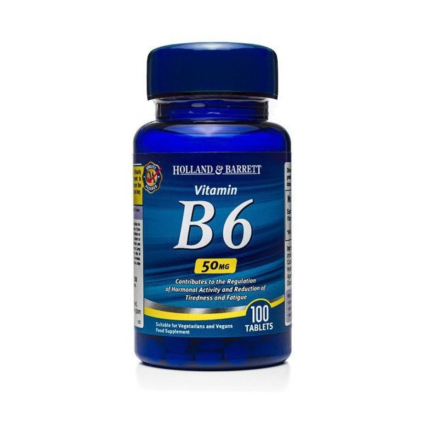 Zestaw Witamin 2+1 (Gratis) Witamina B6 50 mg 100 Tabletek