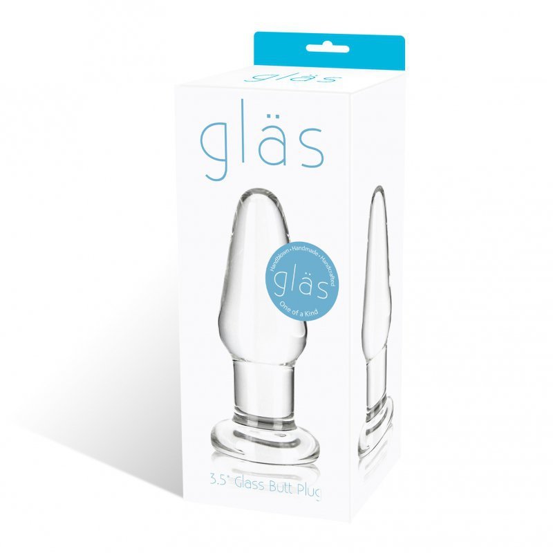 Szklany plug analny - Glas Butt Plug 8,9 cm