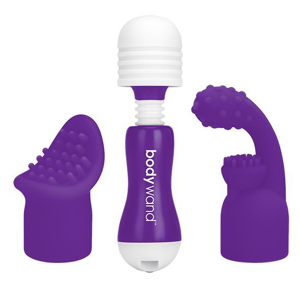 Masażer - Bodywand Rechargeable Mini with Attachment Purple