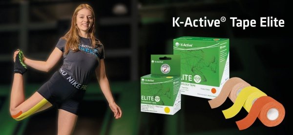 K-Active Kinesiology Tape Elite kolor pomarańczowy 5cm/5m (Nitto)